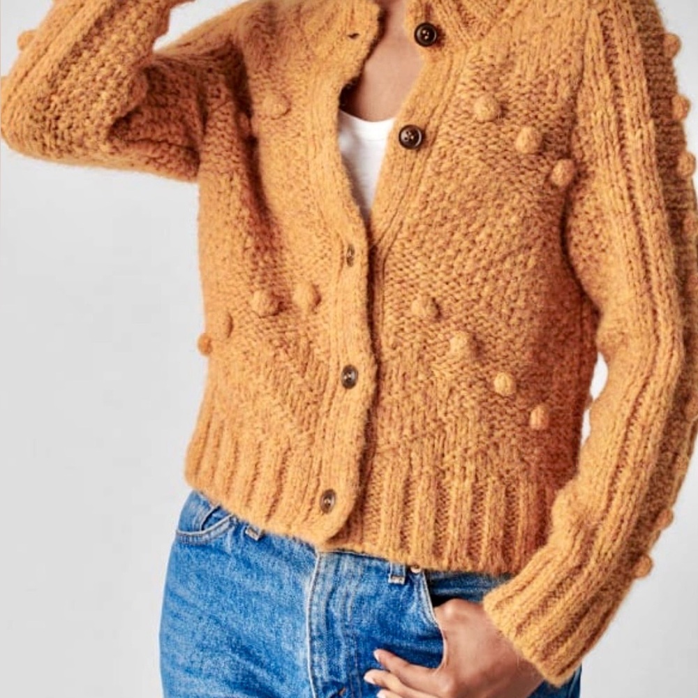 Faherty Women’s Ember Pom Pom Cardigan Sweater Size S
